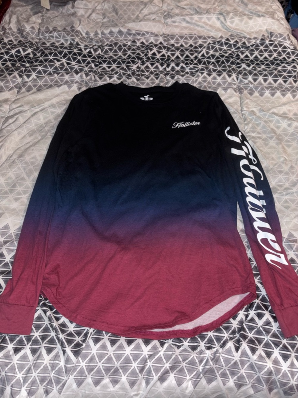 Hollister Men's Ombre Long-Sleeve Shirt